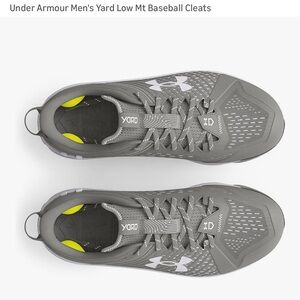 Under Armour Gray and Yellow Baseball Cleats